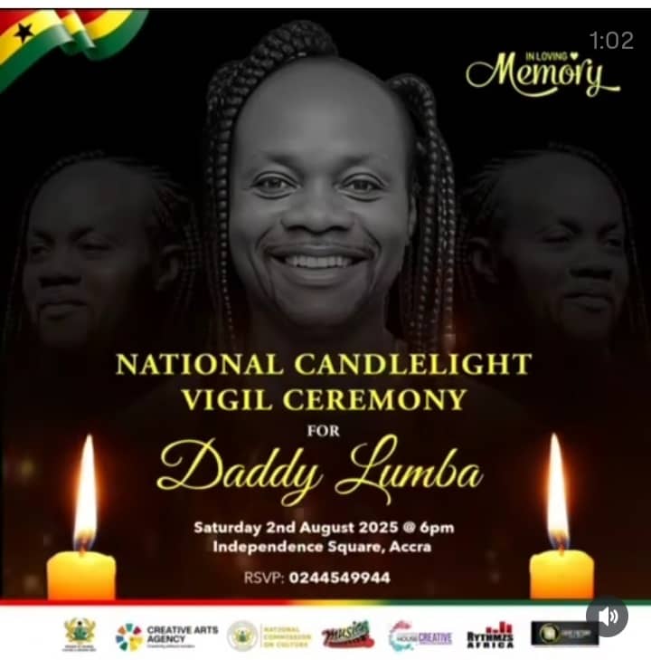 Daddy Lumba candlelight: Ghanaians celebrate Daddy Lumba candlelight vigil night.