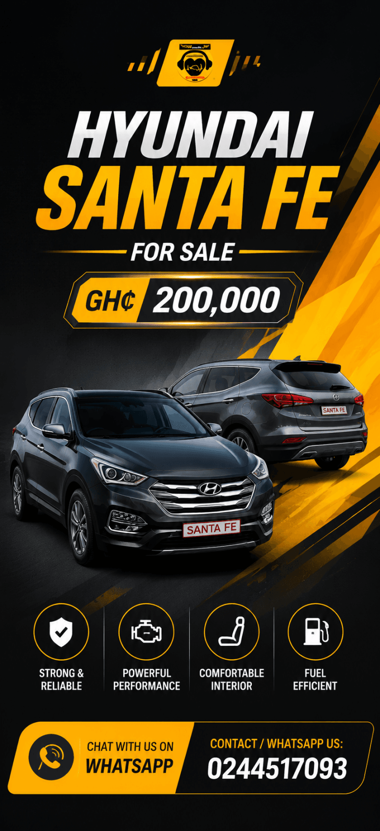 Highly Reliable Hyundai Santa Fe For Sale – GH₵ 200,000