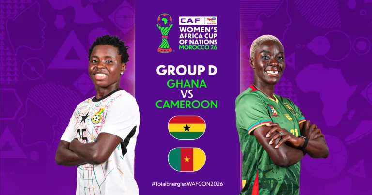 MATCH STATS: Ghana face Cameroon in TotalEnergies CAF WAFCON Morocco 2026 Group D