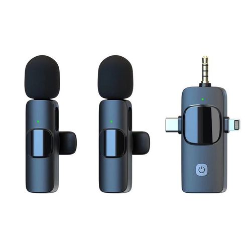 DUAL Type-C Wireless Lapel Microphone for iPhone/Android & Camera – [ Price – ₵300.00 ]