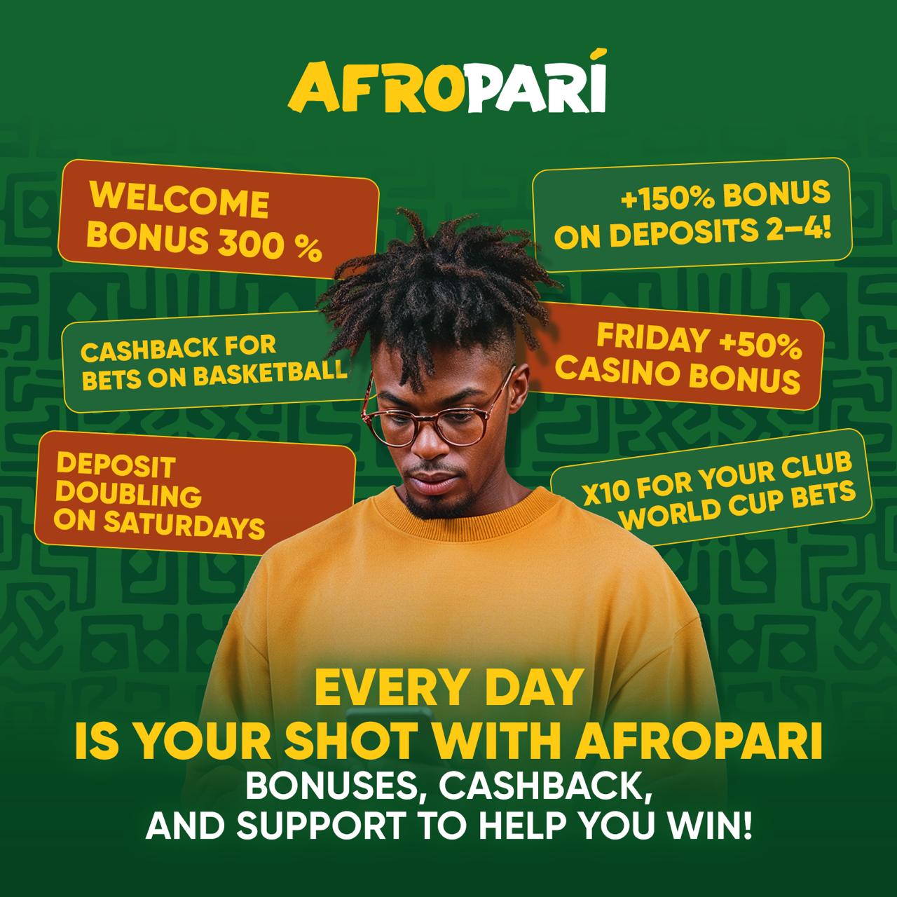 Win Every Day with AfroPari Bonuses!