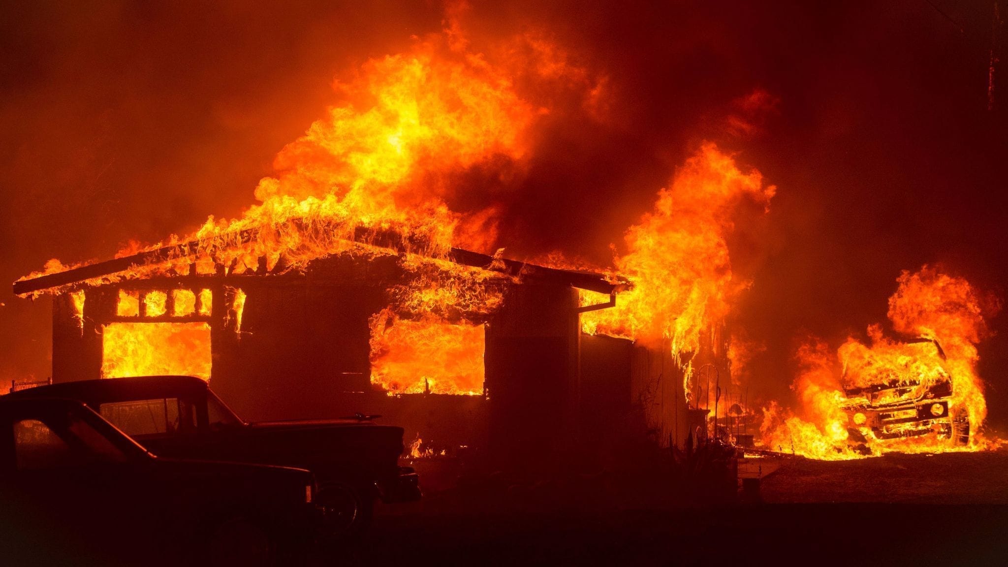Fire Engulfs Wooden Houses at the Madina Ritz Junction.