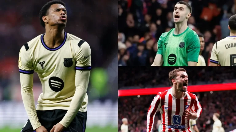 Barcelona player ratings vs Atletico Madrid: Hansi Flick needs a Plan B! Joan Garcia and Alejandro Balde among biggest flops, while Eric Garcia sees red as Blaugrana's high line is horribly exposed in Copa del Rey thrashing