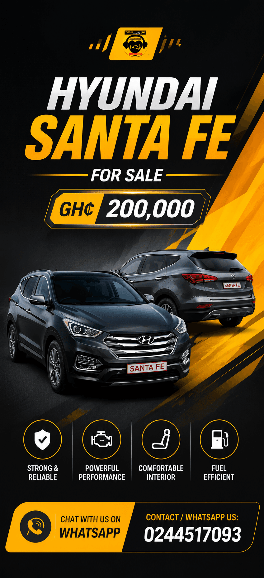 Highly Reliable Hyundai Santa Fe For Sale – GH₵ 200,000